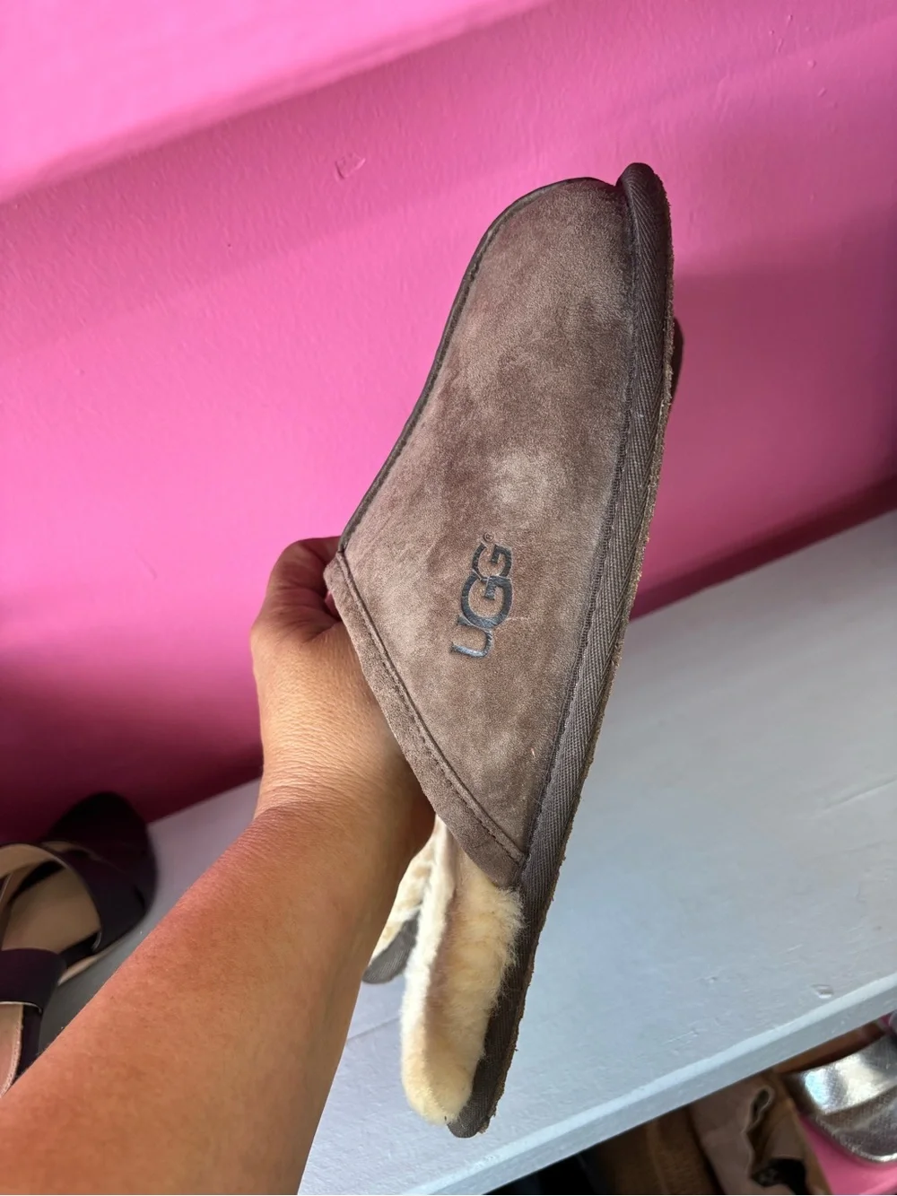 UGG Men's Tan Suede Slip-On Loafers